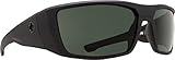 SPY Womens Dirk Sunglasses, Soft Matte Black/Happy Gray/Green Polar, 64 Mm US