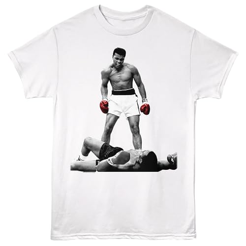 Muhammad Ali KO T Shirt & Women - White Vintage Style