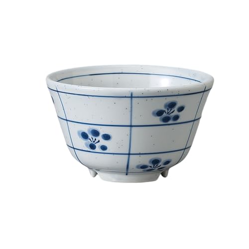 エールネット(Ale-net) 湯呑 煎茶碗 千茶碗 9.8×5.7cm 200cc 梨地市松梅水切り浜煎茶 食洗機対応 電子レンジ対応 美濃焼 日本製