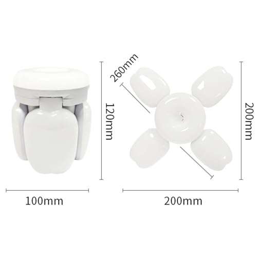 TTiiLoe 40W Garage Light with 4+1 Deformable Panels, 6000K Ultra Bright LED Ceiling Light Fixture, E26/E27 Screw-in Shop Lighting for Basement Attic Workshop Barn Warehouse, 9 Pack