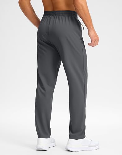 Image of Pudolla Men's Lightweight Hiking Pants Quick Dry Outdoor Sweatpants with Zipper Pockets for Athletic Workout Casual Travel
