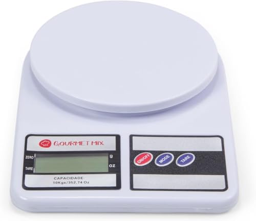 Balança de Cozinha Digital de Precisão até 10Kg Compacta para Receitas Doces e Salgadas, artesanato, delivery e laboratórios