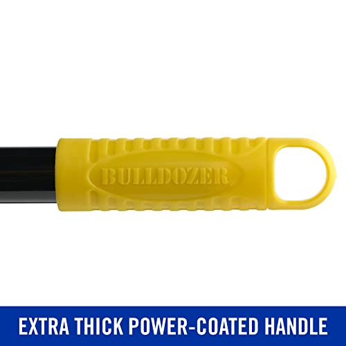 Quickie Bulldozer Garden And Patio Outdoor Angle Broom, Black, Steel Handle, Clean Heavy Debris/Rocks/Mulch/Brick, Clean With Hose, Outdoor Sweeping, Red #TOP3