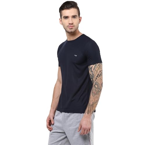 Image of berge' Men Instadry Dryfit Round Neck Sports Tshirt for Badminton, Running Activity, Casual Plain Tshirt for Men's, Regular Fit Gym Wear Tees, Half Sleeve Tshirt for Men for Exercise