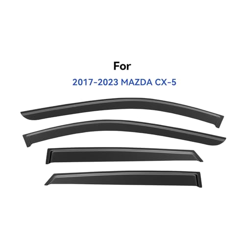 Image of Window Visors Rain Guards Shield for 2017-2025 Mazda CX5, Out-Channel Window Vent Wind Deflectors Visors Shades for 17-25 CX-5