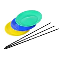 VANZACK 3 Set Juggling Turntable Acrobatic Props Trick Props Juggling Clown Rotating Circus Balance Stick Hand Stick Plates Fashion Plates Stage Plastic