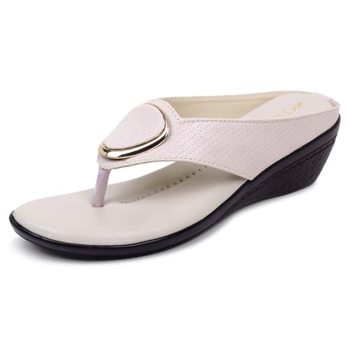 Image of TRASE Women's Fashion Sandal | Faux Leather, Comfortable & Stylish Wedges | Ideal for Casual & Formal Occasions 2 inches heel