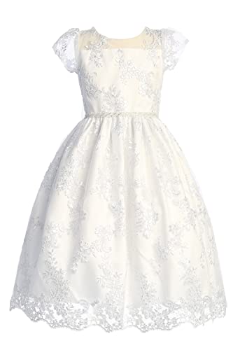 Made in USA - First Communion Dress for Girls - 1st Holy Communion Dresses Baptism LDS - Vestido Primera Comunion