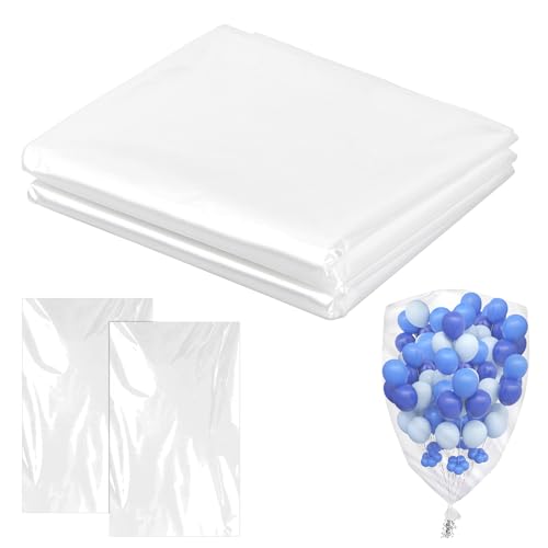 2 Pièces Grands Sacs à Ballons En Plastique, Sacs De Rangement RéUtilisables, éNormes Sacs De Rangement En Plastique Pour Meubles, Couette, Chaise, Jouets En Peluche 2,5 m * 1,5 m
