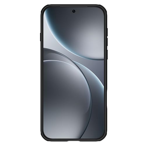 Image of Nillkin Super Frosted Shield Pro Magnetic Case for Oppo Find X9 Pro Hard Back Soft Border (PC + TPU) Shock Absorb Cover Raised Bezel Camera Protect PC (Black Transparent)
