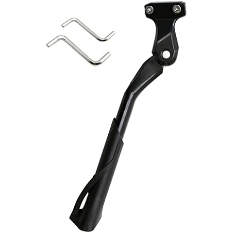TAOCI Bike Kickstand 20/22/24/26/28 Inch Wheel,Adjustable Heavy Duty Bicycle Stand,Bicycle Side Kickstand for Electric Bike,Mountain Bike Kick Stand Support Aluminium alloy (2 hole rear-02) Cover