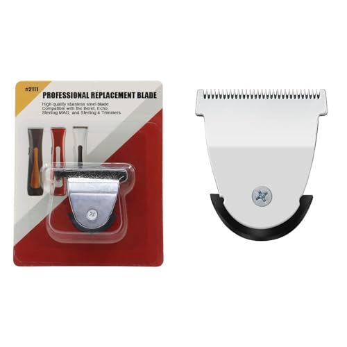 Mag Timmer Blade Replacement 2111 Blades Compatible with Wahl Sterling Mag Trimmers Blades Fits Sterling Mag Trimmer 8841/8143 /8700/8779 and Beret 8841 Trimmer (Silver/1Pack)