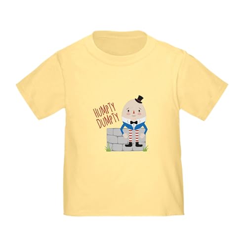 CafePress Humpty Dumpty T Shirt Toddler Graphic Tee, 100% Cotton Daffodil Yellow