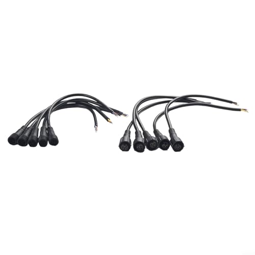 5 pares de conectores de cable LED macho y hembra IP65 impermeables de 2/3 pines 22 AWG (3 pines)