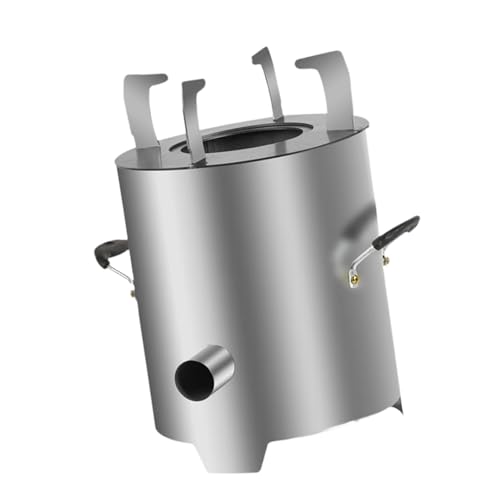 Fxzqgnh Quemador de leña, camping, compacto, hecho de aleación, portátil, ligero, accesorios para cocinar en interiores y exteriores, accesorios