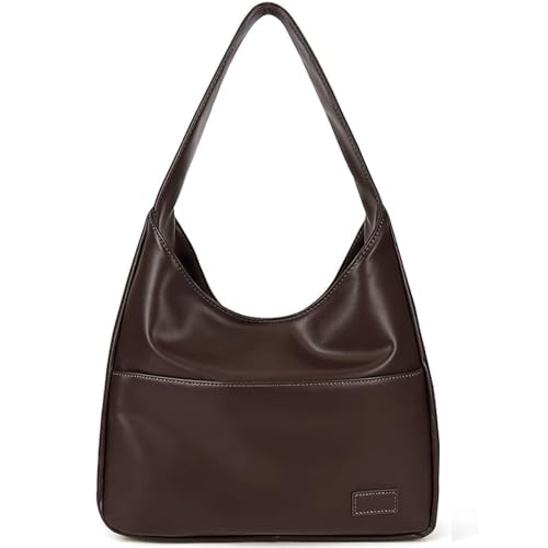 AiNinXun Borsa Hobo Donna Borsa a Spalla Borse in Pelle Tote Bag Grandi Borse Università Donna Borsa a Mano Vintage Pelle Borsa Tracolla Hobo Bag Borsa Tote per Shopper Lavoro Ufficio Università
