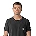 Carhartt Force Cross-Flex Scrubs for Men, Crew Neck Scrub Top - Black, L