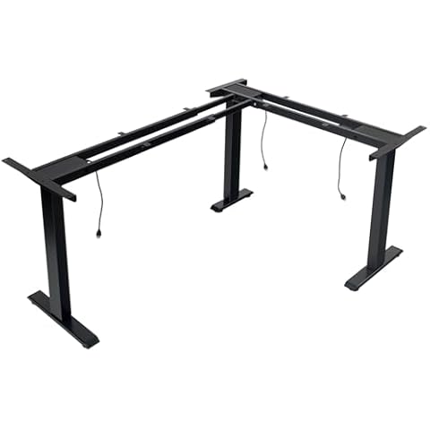 TOPSKY 3-Motor Electric Adjustable Standing and Sitting Computer Desk with 3 Legs for Home and Office 270lb Weight Capacity (Black Frame Only) Cover
