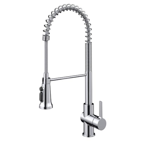 Image of Kraus KFF-1691CH Britt 2-in-1 Commercial Style Pull-Down Single Handle Filter Kitchen Faucet for Reverse Osmosis or Water Filtration System, Chrome