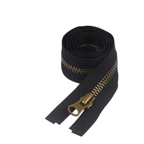 KINHARD 50cm Reißverschluss Metall teilbar – Ersatz Zipper für Jacken & Kinder-Mäntel, Robustes Messing