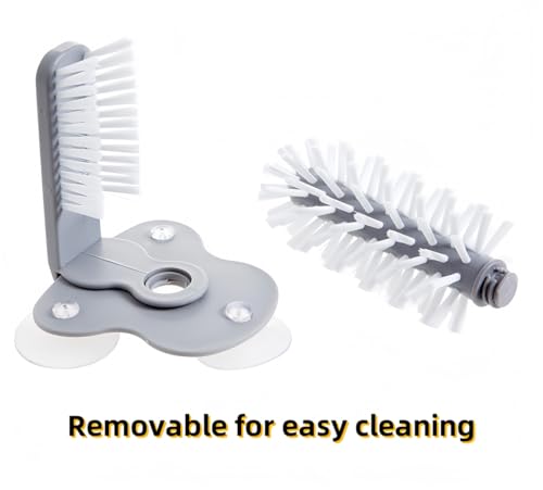Image of Water Bottle Cleaning Brush Glass Cup Washer, Brush-Up Glass Brush with Suction Cup /Beer Cup, Bar Kitchen Sink Home Tools