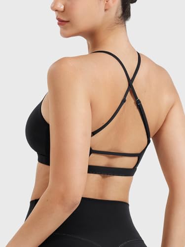 YEOREO Women's Sports Bras Chilene Strappy Criss Cross Open Back Low Impact Removable Cups Gym Yoga Workout Bra3