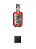  Buffalo Grass Absinth Tonka Rot 44% 0,5 Liter + Schiefer Glasuntersetzer eckig ca. 9,5 cm Durchmesser