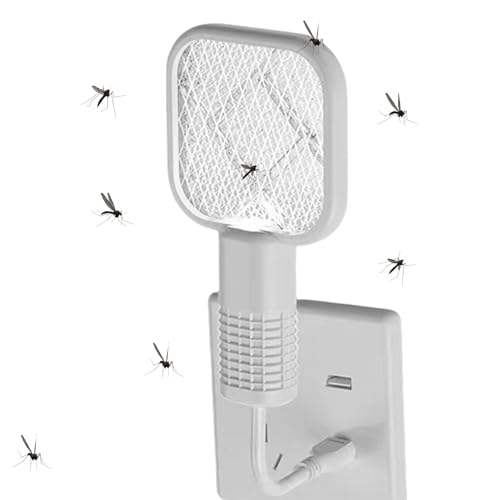 Xvilmaun Raqueta Mata Moscas | Exterminador Eléctrico para Moscas,Trampa de Malla Segura Lámpara para Exterior Jardín Camping Dormitorio Cocina