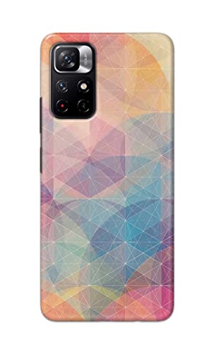 Image of Printed Hard Back Cover Case for Mi Redmi Note 11T 5G | Mi Redmi Note 11S 5G Back Cover (Crumpled Paper Design) -1803
