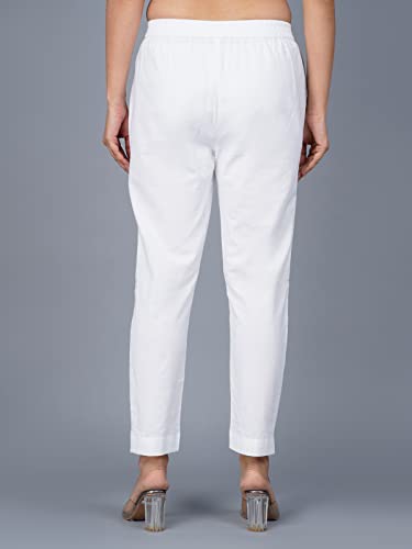 Image of Regular Fit Fully Elastic Waist Ankle Length Premium Cotton Casual Trouser Pant (Combo Pack of 2)