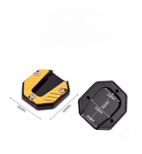 ONEMAJI Extension de Béquille Latérale pour KTM 790/890 Adventure, Agrandisseur Support Moto Plaque de Stationnement Socle Élargisseur Stable,Black – vue 2
