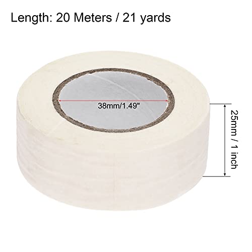 Image of uxcell 6Pcs 25mm 1 inch Wide 20m 21 Yards Masking Tape Painters Tape Rolls White