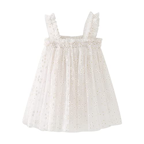 Toddler Girls Sleeveless Floral Tulle Suspenders Princess Dress Dance Party Dresses Clothes Toddler Glitter Girls Dress