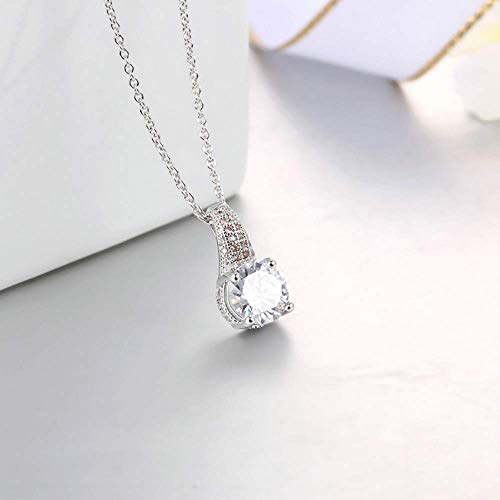 Pendentif en zircone cubique couleur or blanc, cadeau magnifique
