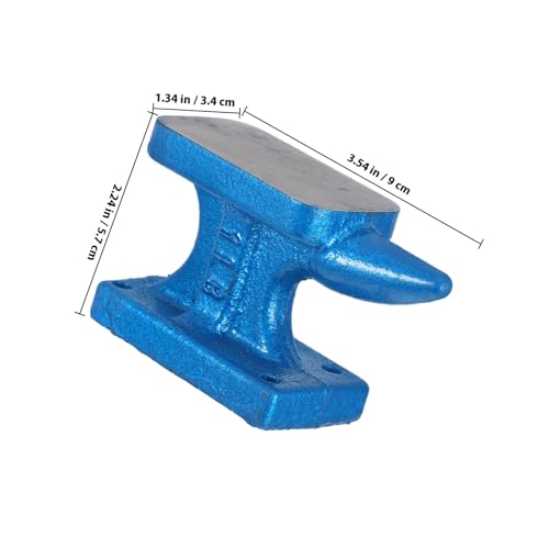 Yunque de cuerno mini de hierro de 1lb con base reutilizable para modelado preciso de joyería 3