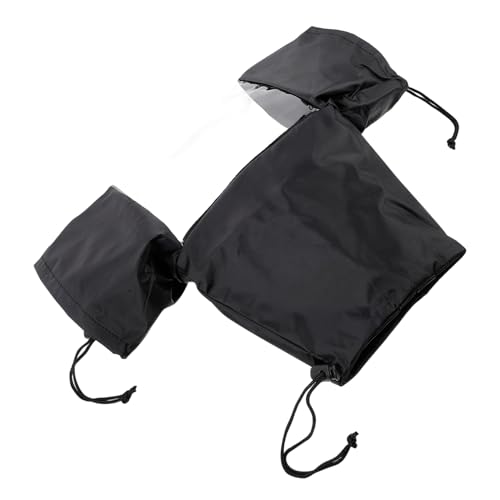 Protector de lluvia negro para cámara DSLR con mangas ajustables