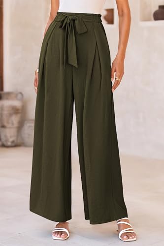 Image of PRETTYGARDEN Women's Palazzo Wide Leg Work Dress Pants