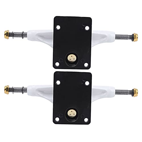 Skateboard Trucks, Skateboard Bracket 20cm Length 2PCS Aluminum Mg Alloy Professional Small Size and Lightweight Longboard Stand for Outdoor Sports Skateboarding (White)