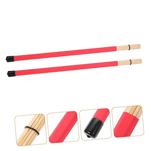 VICASKY 1 par de mazas de percusión rojas para principiantes y músicos, accesorio confiable para instrumentos miniatura 7