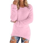 2025 Fall Sweaters for Women,Long Sleeve Cozy Lightweight Fuzzy Casual Pullover,Cute Dressy Winter Jumper Tops