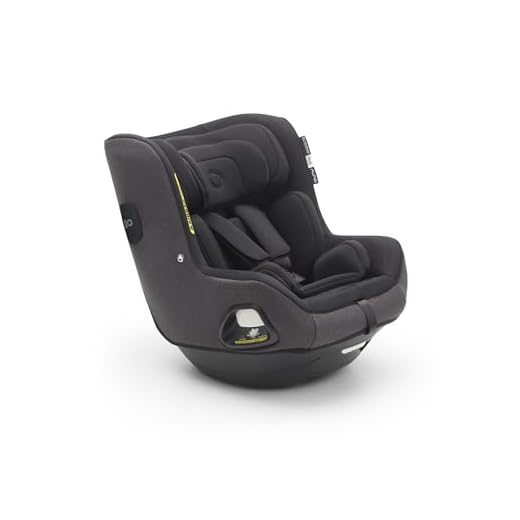 Bugaboo Owl by Nuna Silla de coche, desde el nacimiento hasta los 4 Años, 0-18 kg, Rotación 360 grados, Orientación Trasera y Delantera, Grupo 0+/1, Confort y Seguridad, Negra