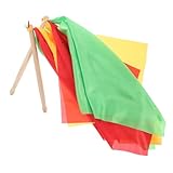 Toyvian Tanzstange Mit Bunten Schals Für Kleinkinder Und Junge Mädchen Tanzband Turngerät Aus Holz Tragbar Für Rhythmischen Tanz Und Bewegung