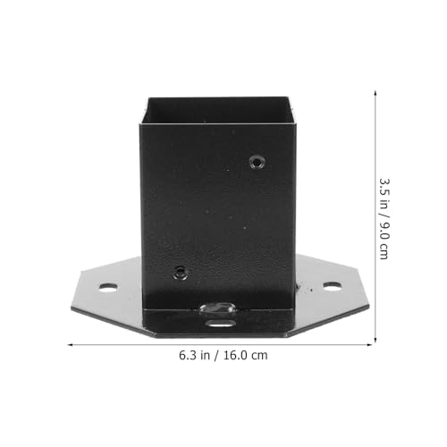 Base cuadrada resistente para postes de terraza con protector de soporte para buzón 2