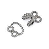  10 par/lote botón combinado para abrigo de visón botón de gancho invisible para abrigo chapado Color aleación sujetador hebilla costura suministro-Gunblack,L