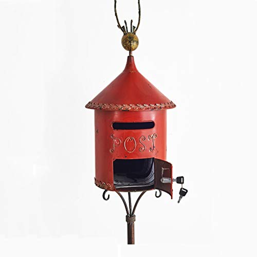 Buzón Estilo Poste, Buzón De Pie/Accesorios De Fotografía Decorativos Caja De Decoración/Jardín...