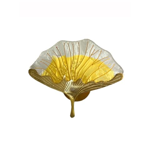 Aplique de Pared Cristal Moderno, Aplique latón Cepillado Mediados Siglo, Pantalla Vidrio Pintada a Mano, lámpara con cableado, luz tocador para Dormitorio.