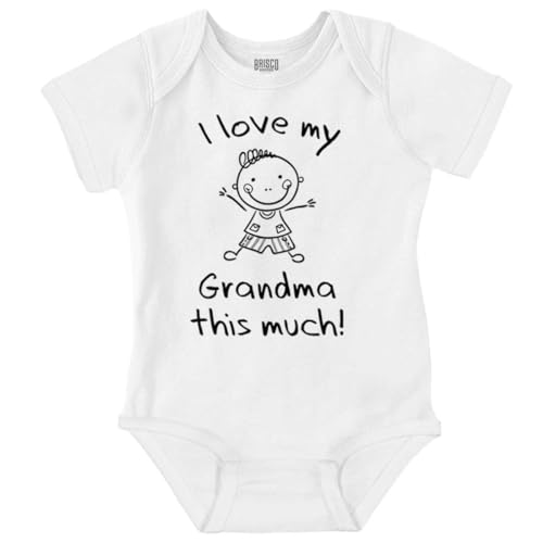 Brisco Brands I Love My Grandma This Much Cute Baby Romper Boys or Girls