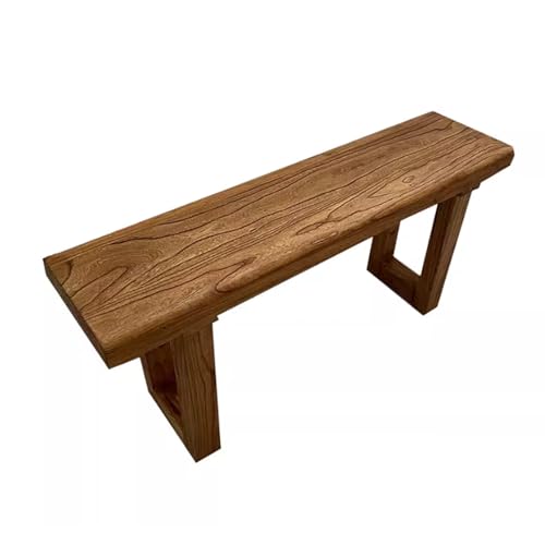 Rustikale Holzbank im Vintage-Stil, natürliches gealtertes Holz, schlankes Design für Schlafzimmer, Eingangsbereich, Nachttisch, Schuhaufbewahrung,...