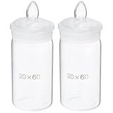 GARVALON 2 Stück Teiliges Labor Glas waagegefäß Hochform Weighing Jar Präzise Chemische Probenwaage Robust Sicher Vielseitig für Laboranwendungen