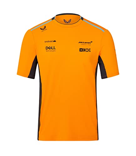 McLaren T-shirt réplique de l'équipe F1 2023 pour homme en maille respirante